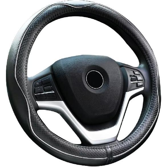 Microfiber Leather Steering Wheel Cover Anti-Slip Matte Finish Auto Car Whe