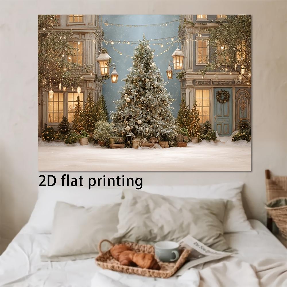 1Pcs Christmas Tree Farm Decoration Background Winter Backdrop Decorations For Photo Studio Photo Booth Christmas Party