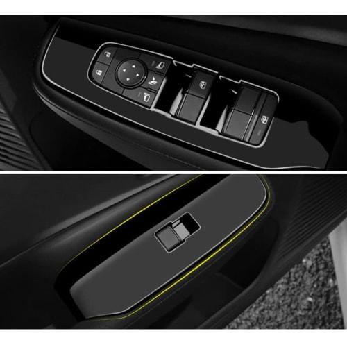 TANGDUTUTU Nissan Note E13 Power Window Switch Cover Door Window Button Door Switch Panel Interior Panel Interior Parts Accessories ABS Resin 4PCS New