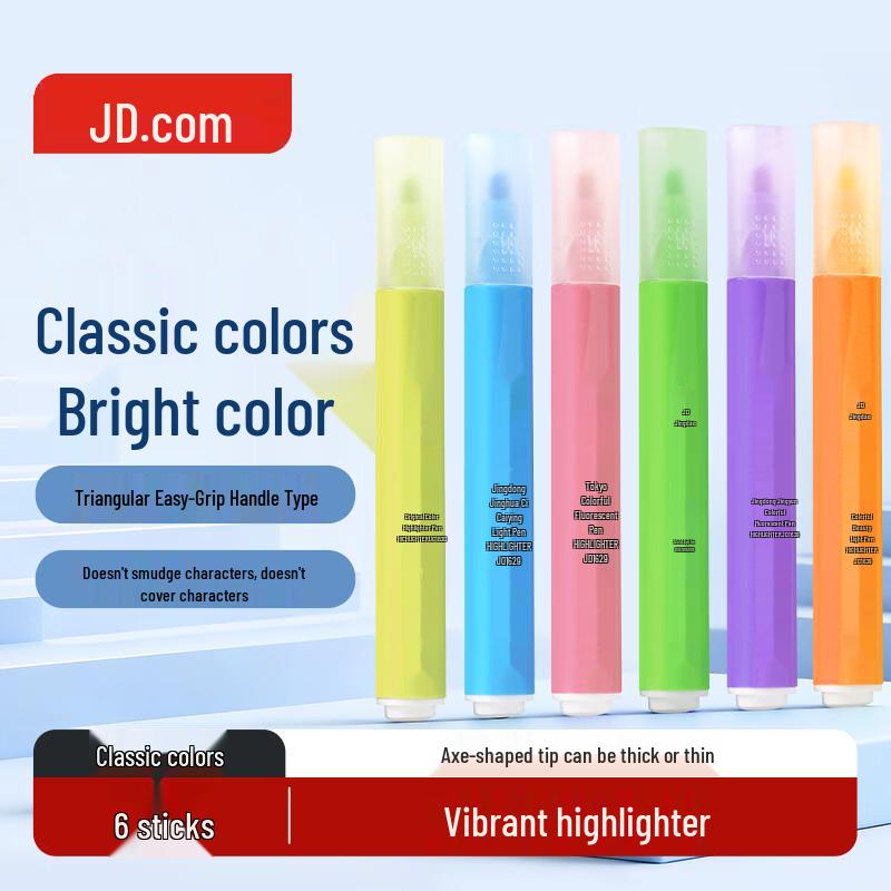 Jingdong Zhizao Classic Fluorescent Pens 6-Pack