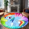 1pc My Little Pony7 Print Round Carpet Chair Round Carpet Suitable for Bedroom Living Room Home Decorative Carpet