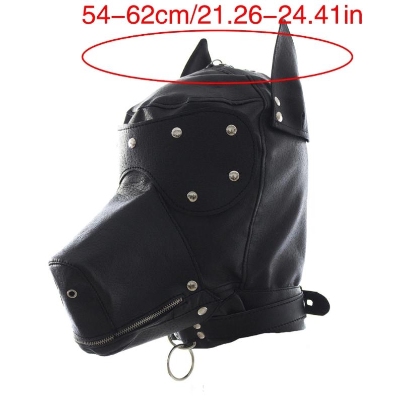 PU Hood Black Head Cover Role Play Mask Unknown Mystery Flirting Play