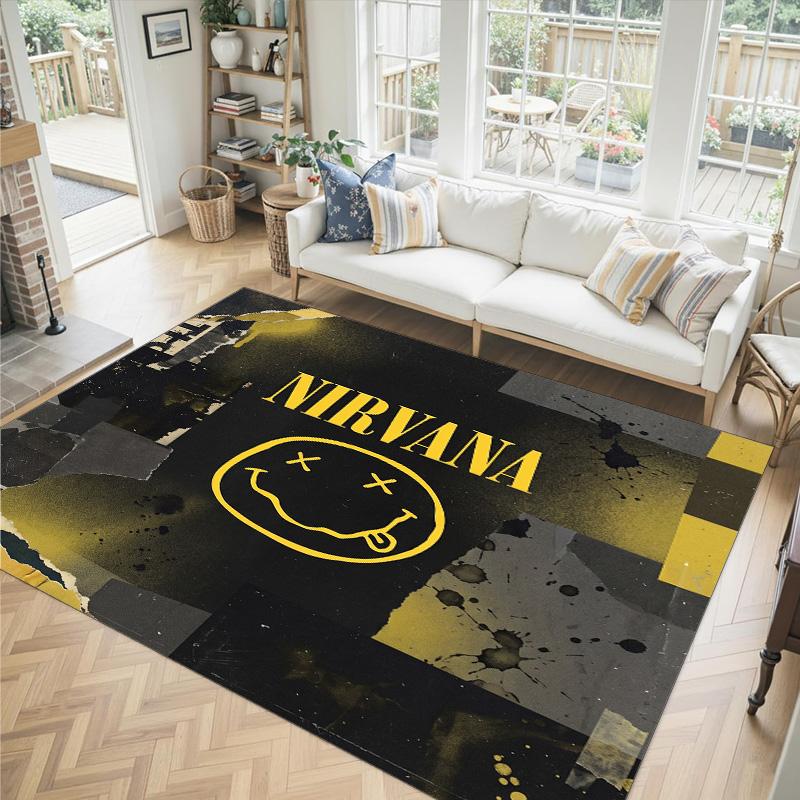 Nirvana Design Crystal Velvet Carpet Cozy Non?Slip Printed Rug For Bedroom Living Room Entrance