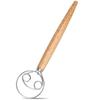 Danish Dough Whisk Stainless Steel Hand Mixer Blender Egg Beater Poking Bar Pastry with Wooden Handle Baking Tools
