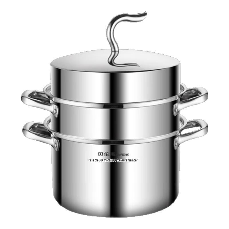 

Beilunsi 304 Stainless Steel 3-Tier Multi-Purpose Steamer