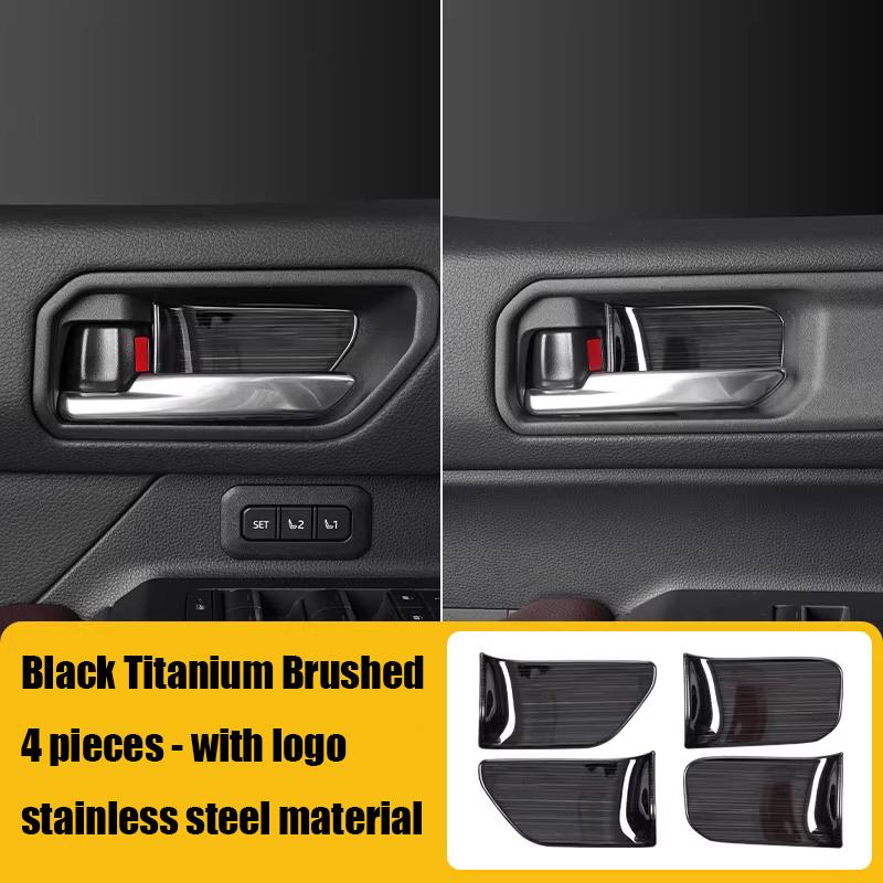 For Toyota Land Cruiser Prado 250 Series 2026 2025 2024 Stainless steel interior door bowl decorative sticker 6801