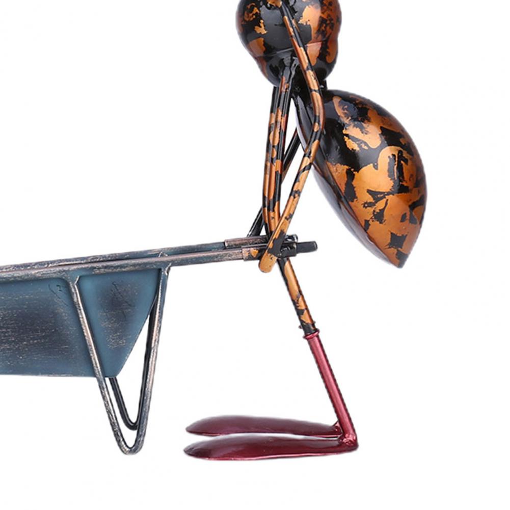 Ant Display Mold Decorative Interesting Exquisite Wrought Iron Ant Garden Statue Balcony Decoration