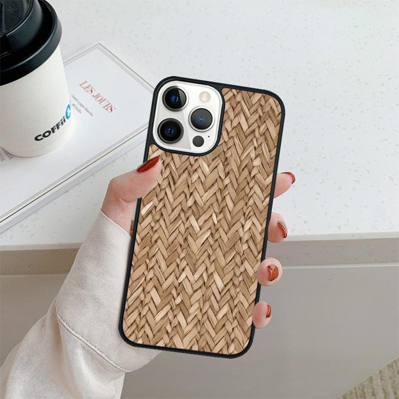 Bamboo Inlay Style Phone Case For iPhone 17 Air 16 Pro Max 15 14 Plus 12 13 Shell Cover Coque