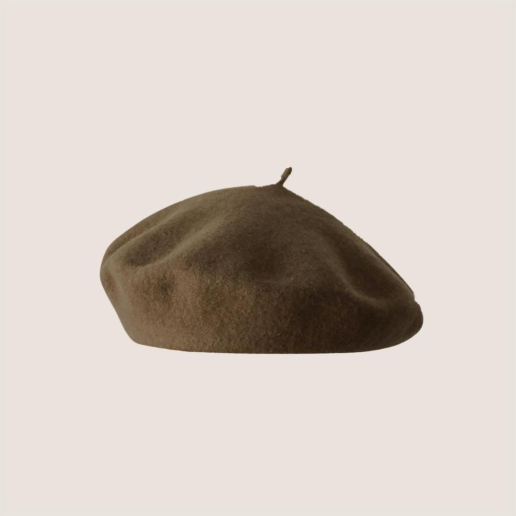 Vintage Wool French Beret for Women Solid Fashion Simple Casual Beret Solid Classic Breathable Soft Comfortable Hat for Fall Winter