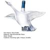 Goose Bird Shape Whiskey Decanter, 3D Glass Animal Liquor Bottle for Bar Display, 350ml Art Wine Dispenser for Home