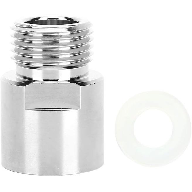 AYNEFY CO2 Cylinder Adapter with Gasket,Female Thread TR21‑4 To Male Thread CGA320 CO2 Refill Adapter CO2 Cylinder Connector for CO2 Bottle