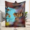Brazilian Footballer Hairstyle Blanket Warmthful Decor Great for Chair Office Office Chair All-Season Use Stylish Decor
