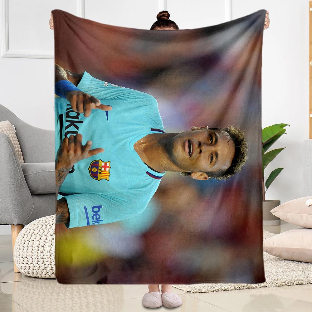 Brazilian Footballer Hairstyle Blanket Warmthful Decor Great for Chair Office Office Chair All-Season Use Stylish Decor