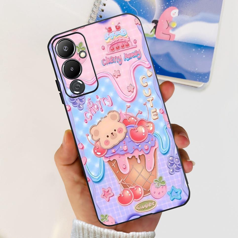 For Tecno Pova 4 / Pova 4 Pro Case Back Cover Skull Dragon Cool Style Cartoon Coques Soft Black Silicone Bumper For LG7n LG8n