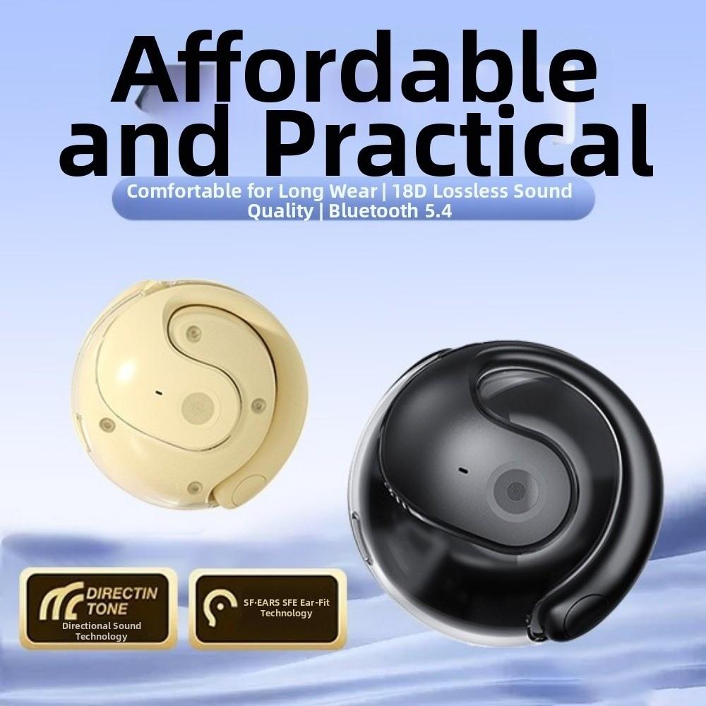 Waterproof Ear Hanging Headphone HIFI Stereo Wireless Bluetooth Earphone  Business Travel Learning