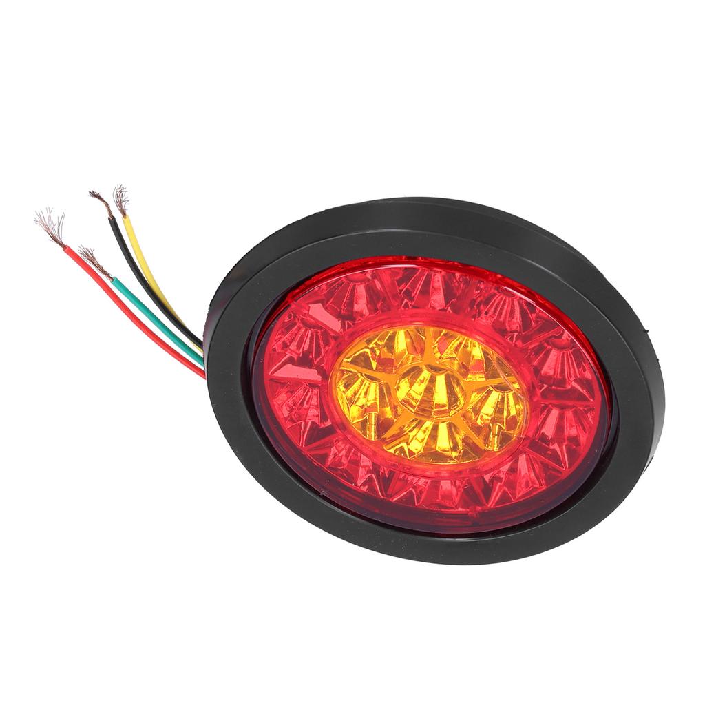 12 24V 16LED Round Taillight Red Yellow Light Color Turn Signal for Trailer Trucks Caravan RV