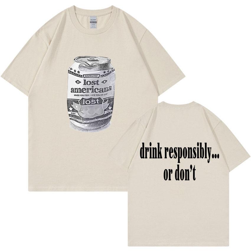 

Mgk Lost Americana Harajuku Double Sided Print T-Shirt Same High Quality Short Sleeve Cozy Neck Unisex Summer Clothing Teenagers XXXL