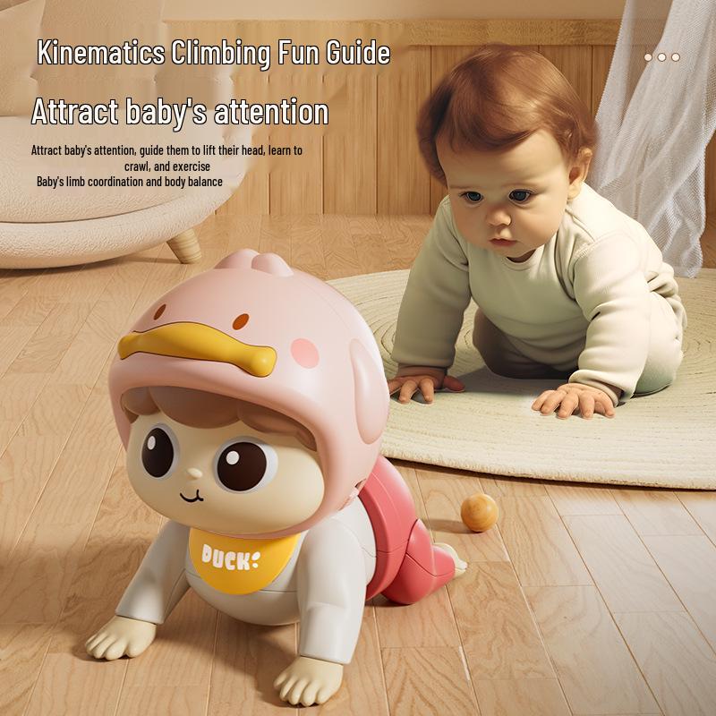 Crawling Baby Doll: Educational Toy for 0-1 Year Olds - Encourages Head Lifting and Crawling Skills