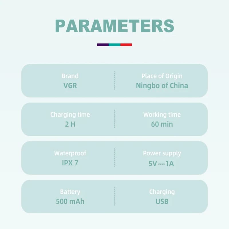 VGR 735 3-in-1 Hair Removal Device for Women, Shaver for Removing Scars, Electric Rechargeable Professional Hair Trimmer