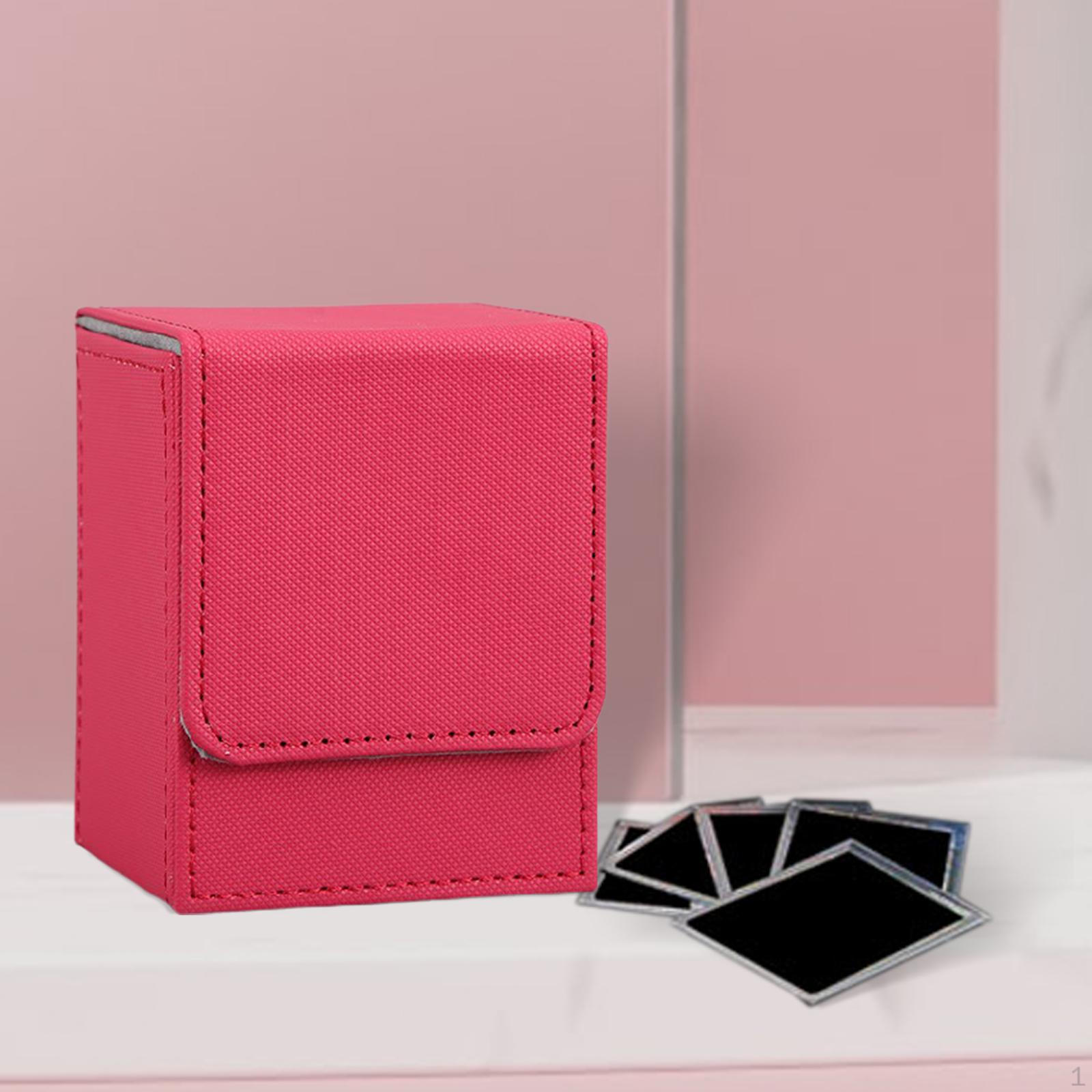 Trading Card Deck Storage Box Holder Boxes for Games Red