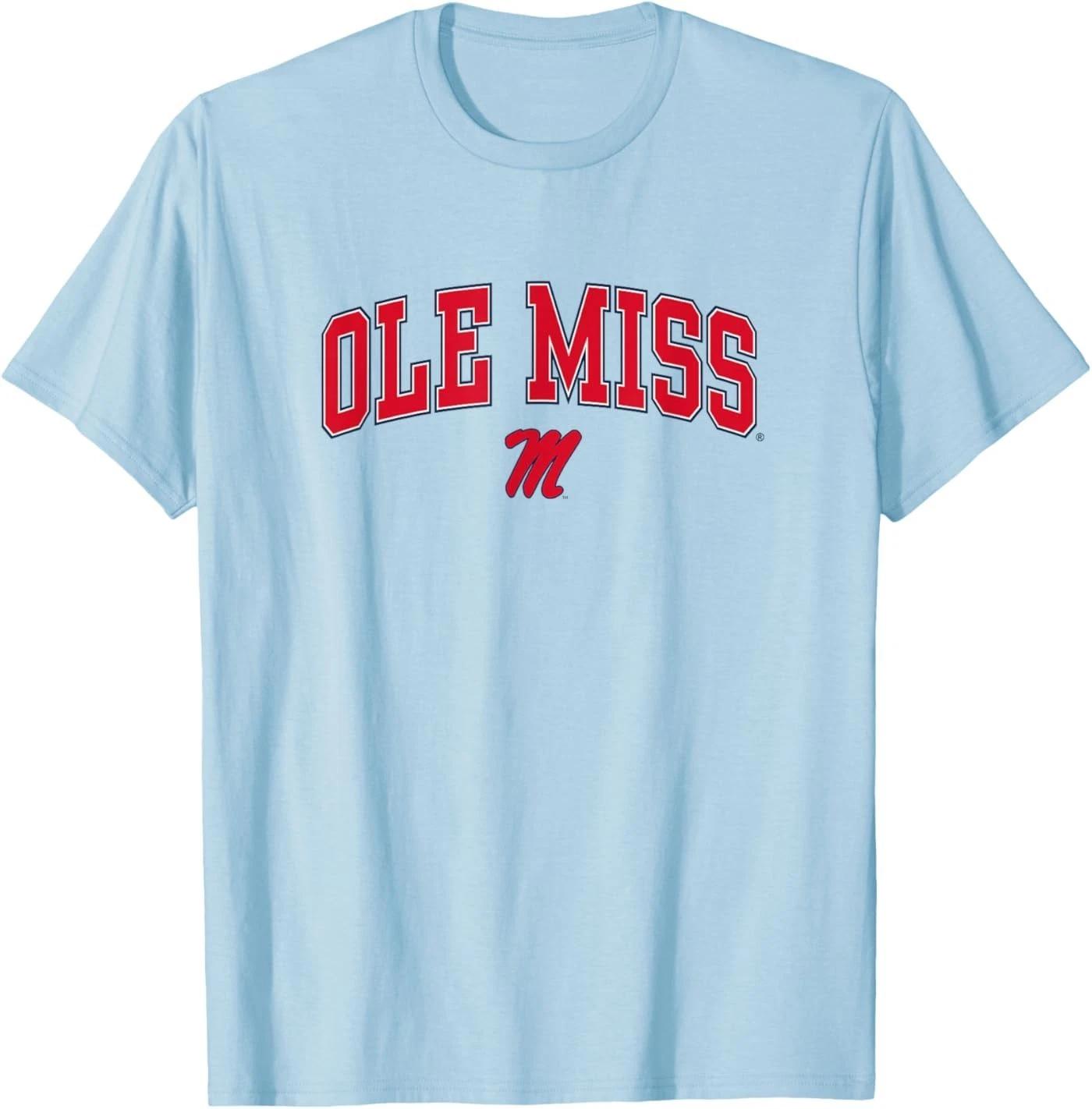 Mississippi Ole Miss Rebels Arch Over Blue T-Shirt L