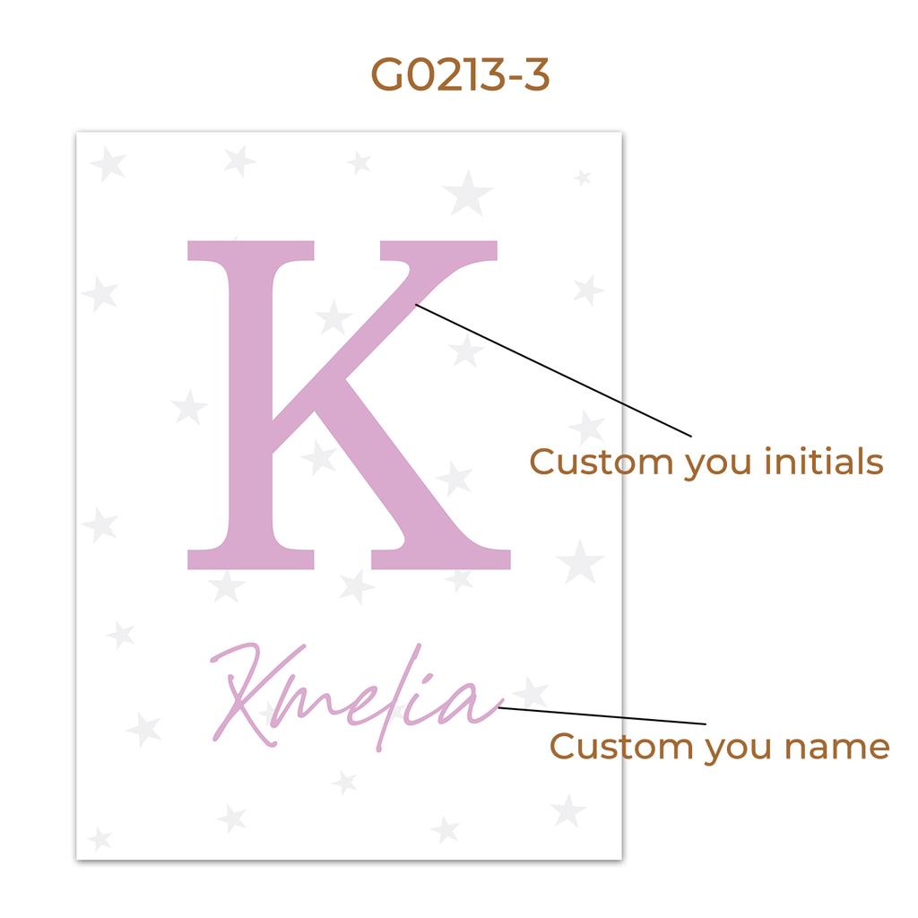 Nordic Custom Personalize Name Cartoon Unicorn Wall Art Canvas Painting Poster Picture For Nursery Kids Girl Room Home Decor