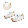 Leather Women's Autumn New Crooked Head Sports Retro Women's Casual Versatile Little White Shoes Women