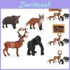 Wild Animal Pvc Figurine Black Chimpanzee Fox Deer Gift For Kids And Collectors