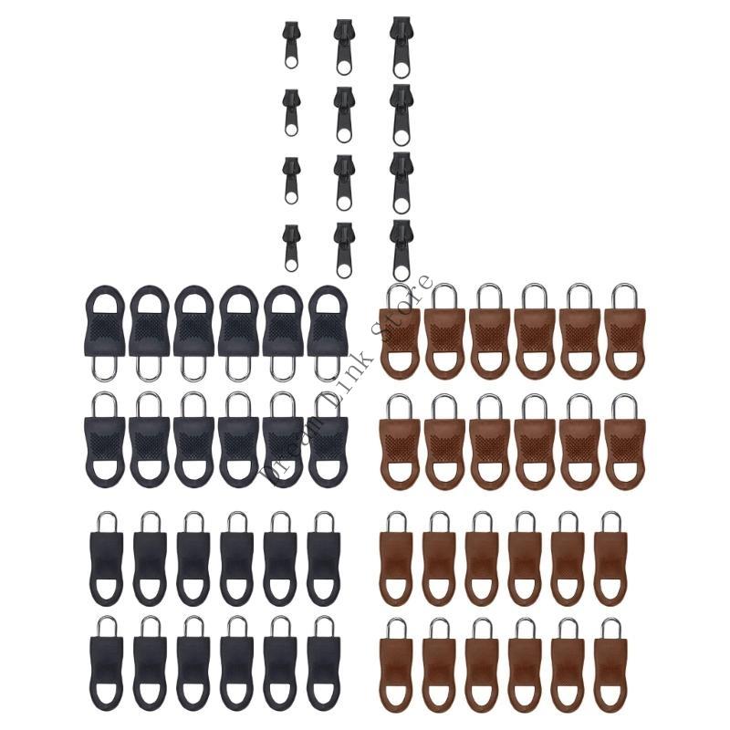 Q1FD Pack of 12 Removable Zippers Pulls Detachable Zippers Pulls Replacements ZippersGripper Mend Fixer for Suitcase Luggage