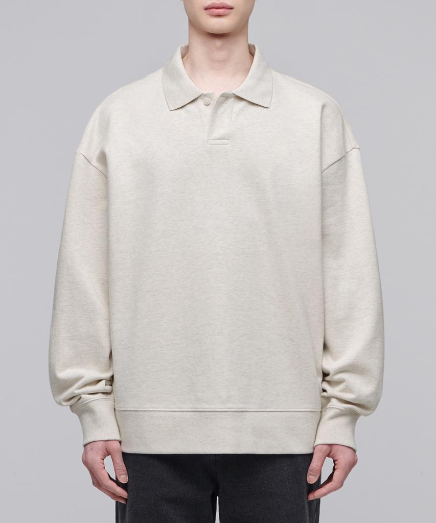MUSINSA STANDARD Oversized Collared Sweatshirt [Oatmeal]