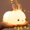 Night Light - Silicon Bunnies Pets Nursery Color Changing LED Decor with and Remote Control for