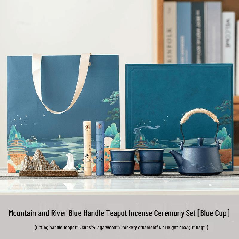 Imperial Palace Inspired Cultural Ceramic Tea Set