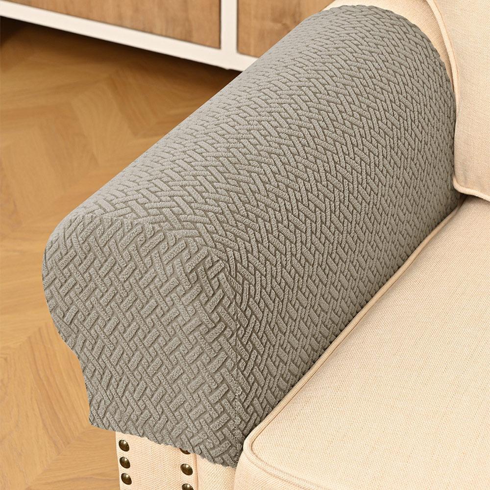 

1Pair Stretch Sofa Armrest Cover Anti Slip Elastic Sofa Cover Jacquard Fabric Couch Arm Protector for Home Furniture Decor хаки