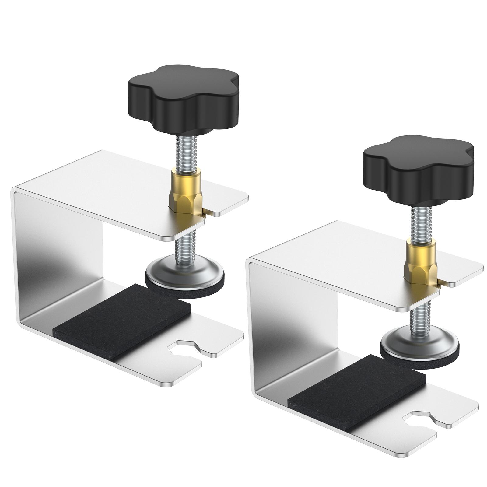 

2Pcs Drawer Front Clamp Anti Slip Cabinet Installation Clamps Tool Stainless Steel Woodworking Clamp Device Multipurpose Drawer срібний