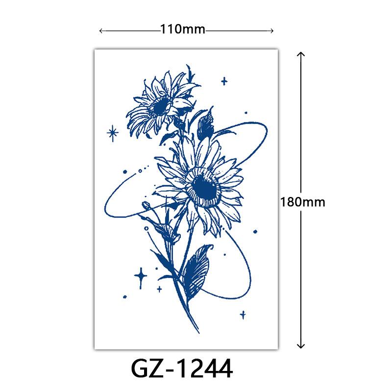 Herbal Tattoo Stickers, Juice Tattoo Stickers, Semi-Permanent English Letter Tattoo Stickers Tattoo