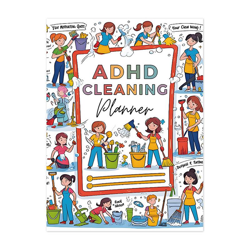 Cleaning Planner For Adhd Adults Women Kids,Household Daily Cleaning Schedule And Checklist Organizing Notebook