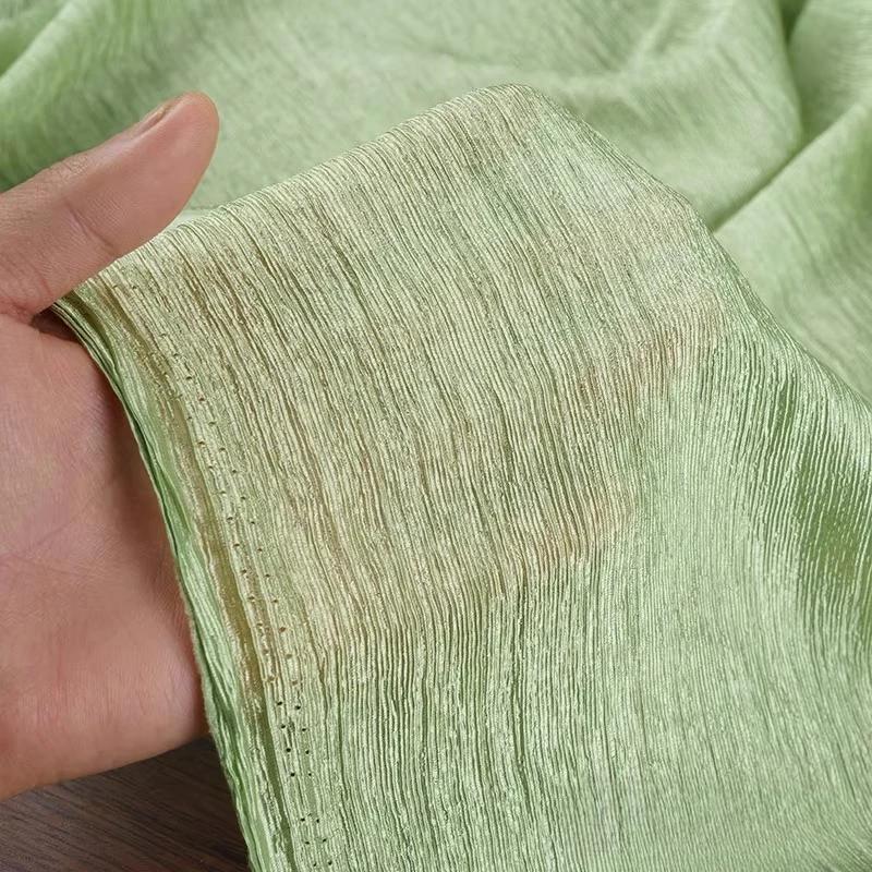 100x140cm Crinkled Satin Acetate Chiffon Fabric Crepe Charmeuse Chiffon Material for DIY  Sewing Summer Dress,Skirt  Fabric