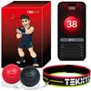 TEKXYZ Boxing Reflex Ball, a Boxing Ball with Two Difficulty Levels and a Headband, Softer Than a Tennis Ball, Ideal for Training Reaction, Agility, P
