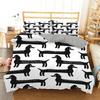 Cute Dachshund Sausage Dog Cartoon Puppy Animal 3D Duvet Cover Bedding Set Comforter Linen Pillowcases  Double Twin King Queen