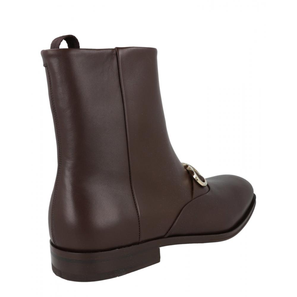 Salvatore Ferragamo Geremia Gancini Ankle Boots Brown