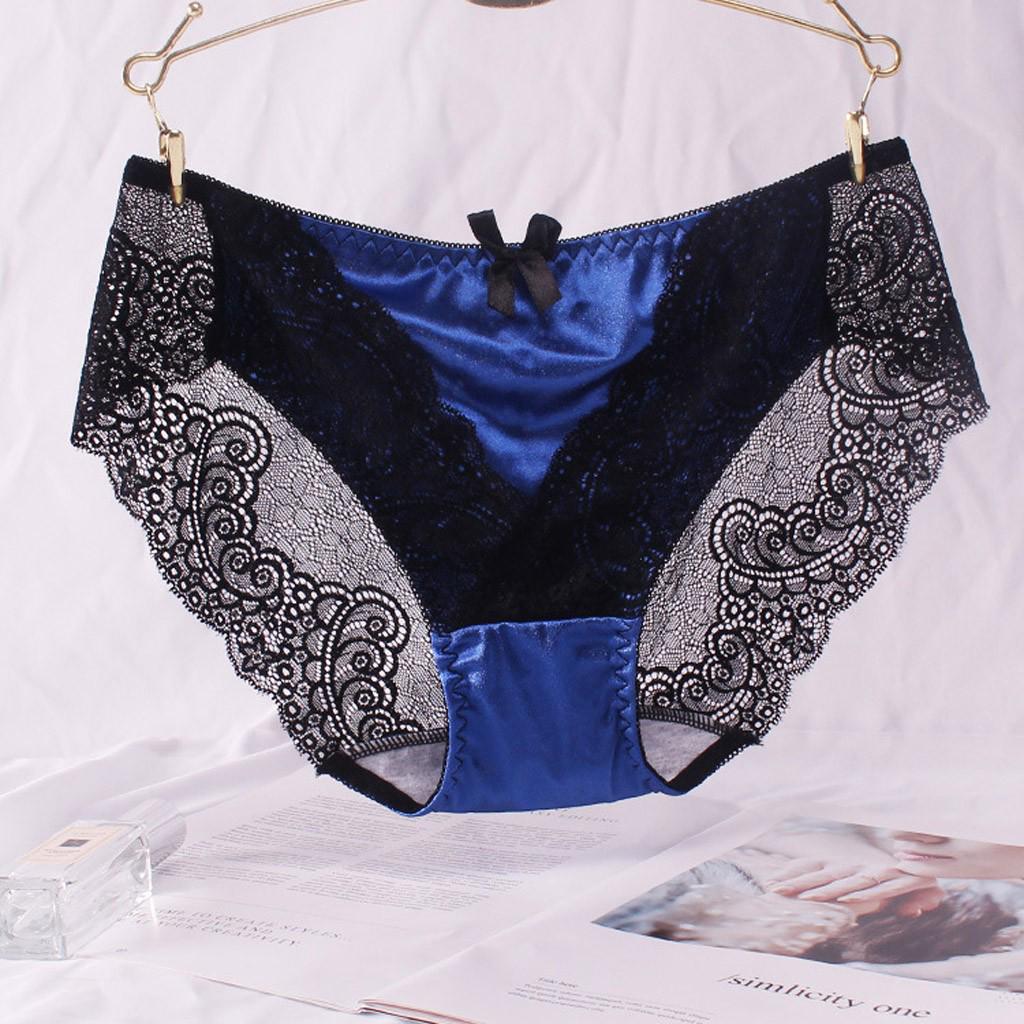 Sexy Ladies Transparent Lace Panties Big Size Cotton Hollow Breathable Quality