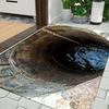 3D Well Depth Illusion Flannel Rug Printed Carpet Indoor Decorative Entryway Floor Mat Anti Slip Soft Creative Design