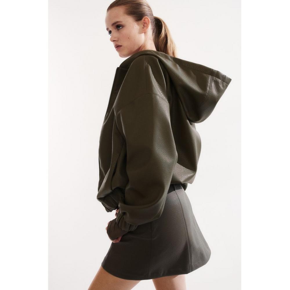 

Куртка с капюшоном HM, цвет хаки зеленый