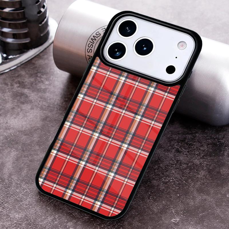 Schottisches Karomuster Warme Karomuster Handyhülle für iPhone 17,16e,15,14,13,12,11,Mini,Pro,MAX Weiche Silikonhülle