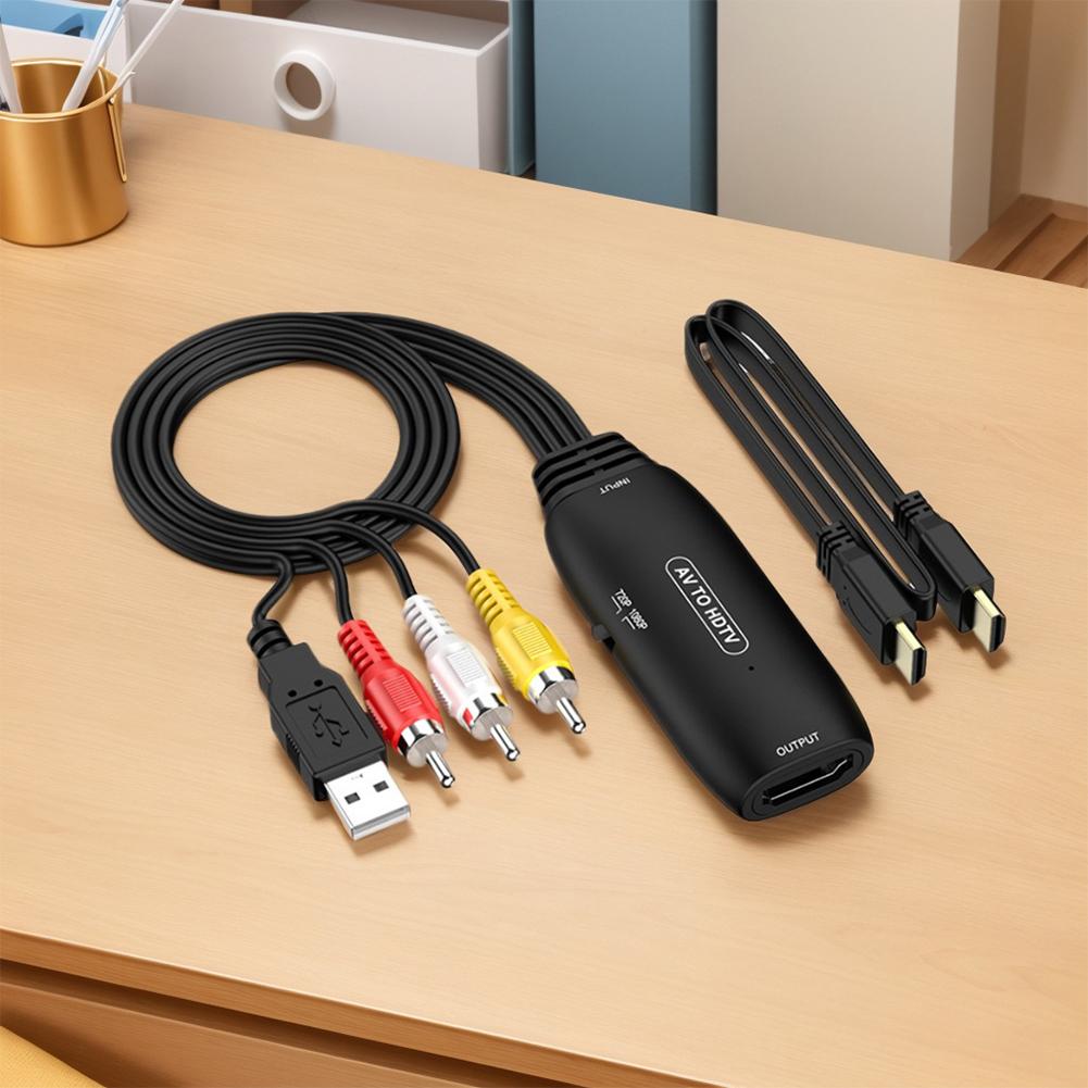 RCA To HDMI-Compatible Converter 1080p/720p AV To HDMI-Compatible Converter RCA Composite CVBS AV To HDMI-Compatible Adapter
