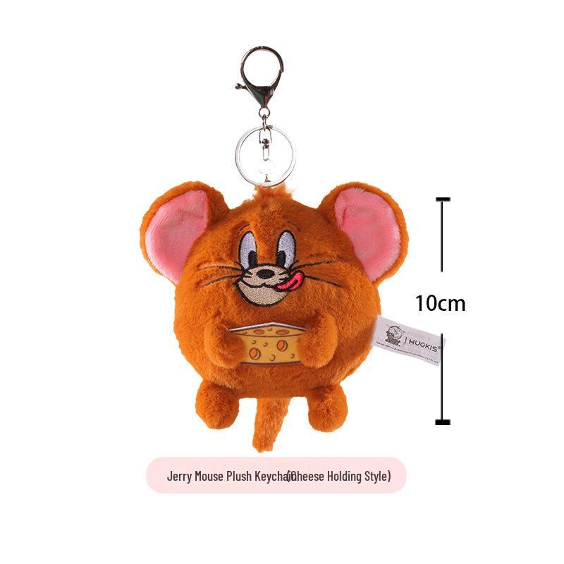 Tom and Jerry Cat & Mouse Plush Toys: Keychain Charms & Pendant Gift for Kids