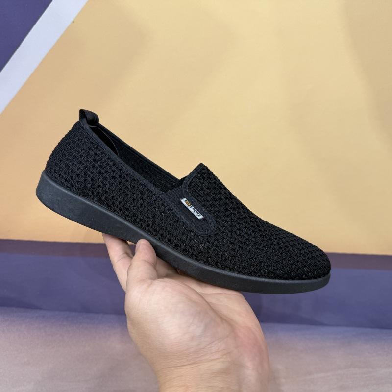 Summer new men's shoes mesh work board shoes soft sole breathable casual shoes lazy one pedal Doudou shoes