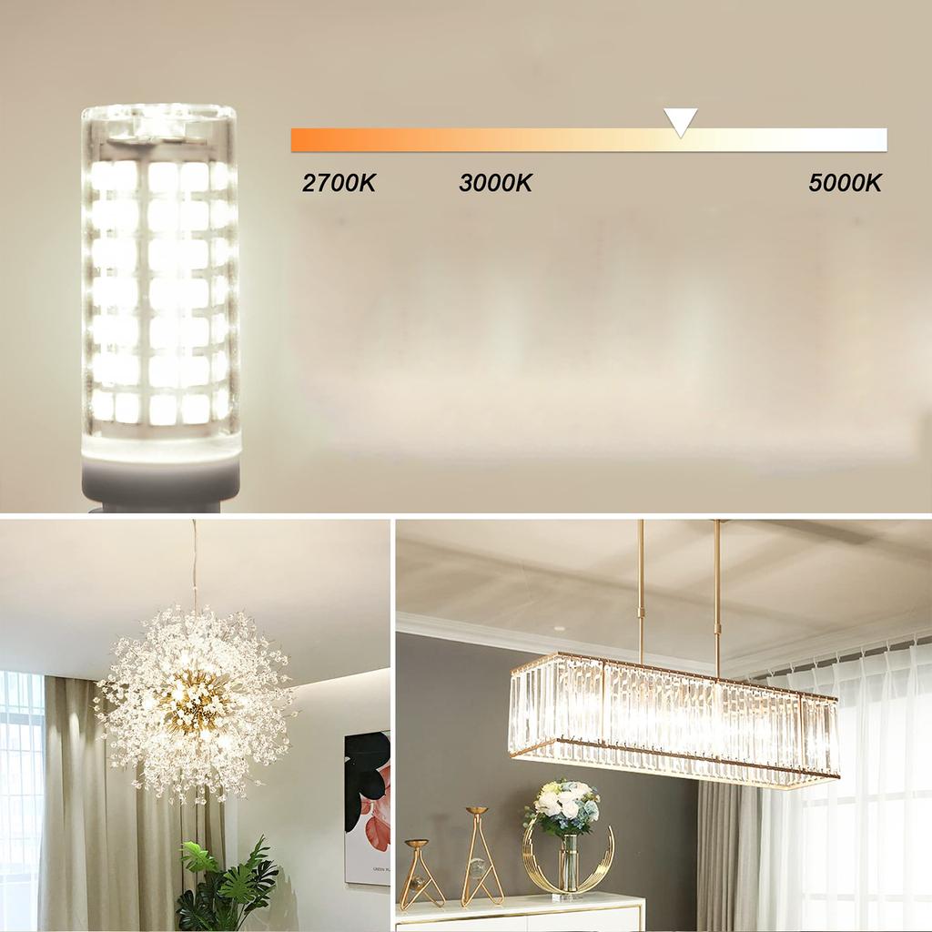 G9 LED Lamp 100-240V 6W Ceramic SMD2835 LED Bulb Spotlight Replace Halogen light G9 Halogen Equivalent Chandelier Lighting