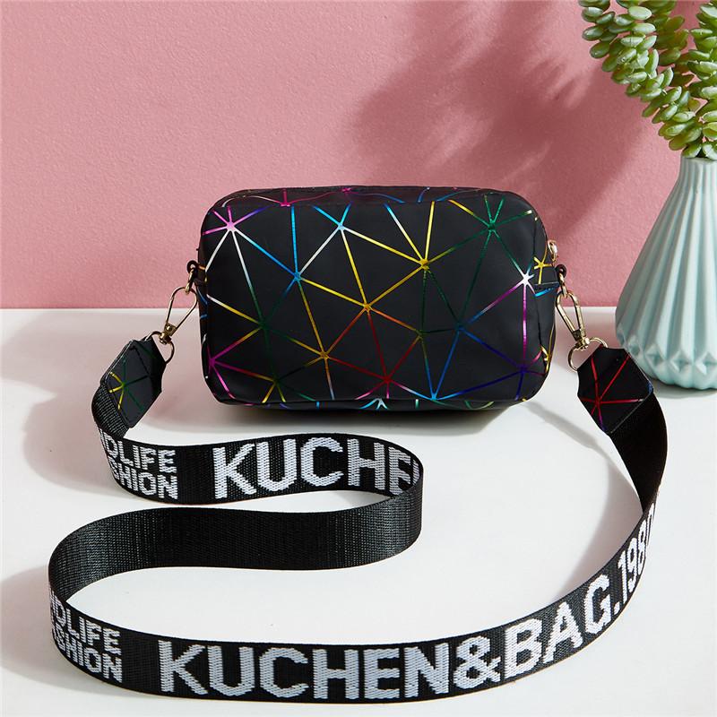 Fashi Cool Geometry Color Shoulder Bags For Women Small Crossbody Bag Purse PU Leather Lady Girls Handbag Bolsa Feminina