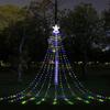 Outdoor Solar Sternenvorhanglichter für Weihnachtsdekoration und Gartenambiente